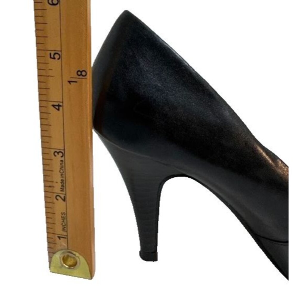 ALDO Women’s Black Leather Pointed Toe Stiletto Pumps Heels - Picture 12 of 16